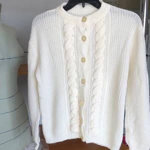 vintage Small Knit Cardigan Sweater 7 buttons down front